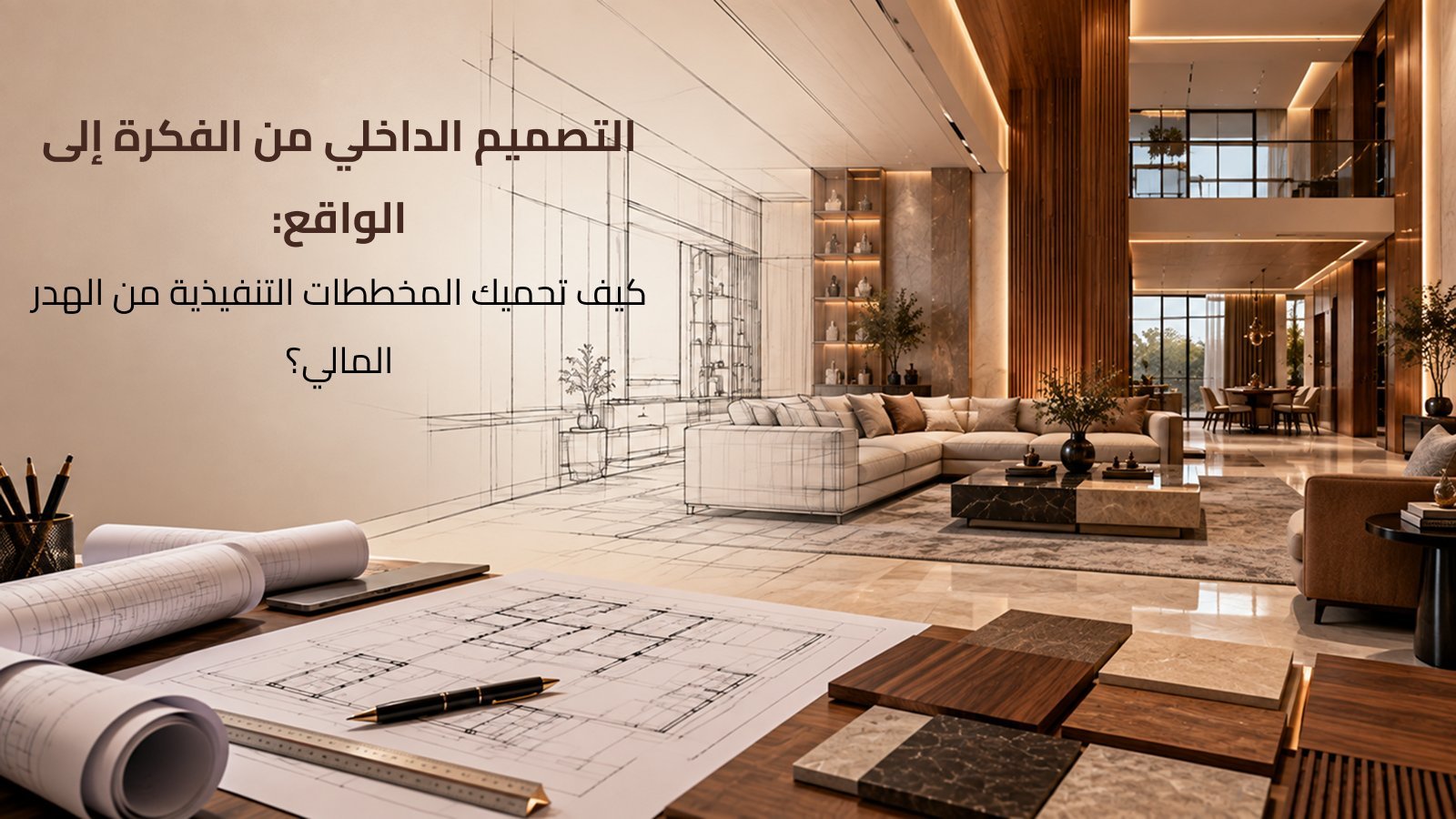 مخططات تنفيذية شوب دروينج لمشروع تصميم داخلي متكامل يطابق التنفيذ الميداني